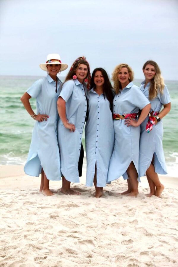 Button-Up Dress BLUE - Image 3