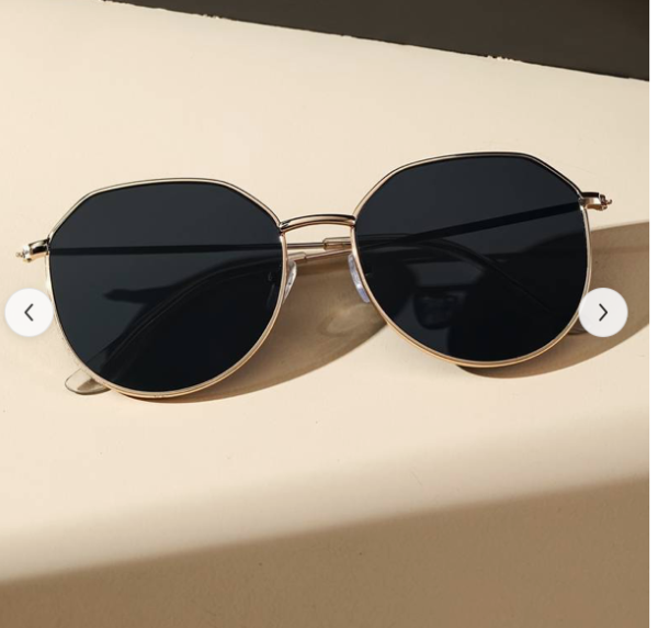 Golden Frame Gray Len Sunglasses